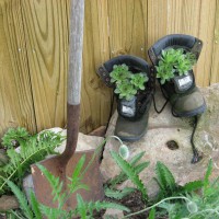 Photo Thumbnail #19: Old shovel & boots.