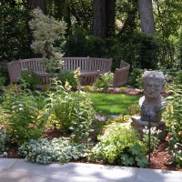 Photo Thumbnail #1: Bust is in planting bed that surrounds main...