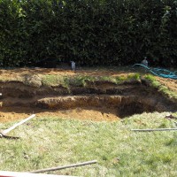 Photo Thumbnail #9: To make the sides level I had to pile sod...