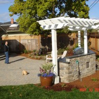 Photo Thumbnail #23: backside of outdoor kitchen and pergolla