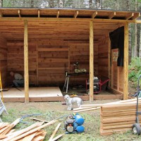 Photo Thumbnail #8: April 24, 2010.  The Cowboy Cabin is starting...