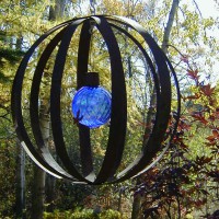 Photo Thumbnail #1: I made this sphere from metal strappings that...