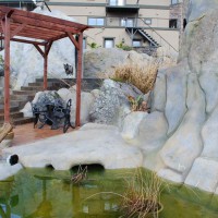 Photo Thumbnail #9: Koi Pond on other side of Pool rock that also...