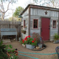 Photo Thumbnail #4: Our outdoor sink and garden shed.  This houses...