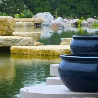 Photo Thumbnail #9: Aquatic bowls sit atop recycled decks that...