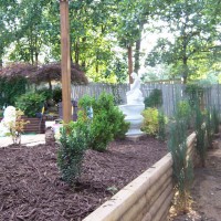 Photo Thumbnail #4: Here is the retainer wall planted and a...