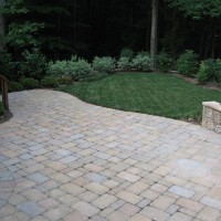 Photo Thumbnail #5: Patio made of tumbled cobblestone-style pavers....