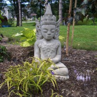 Photo Thumbnail #24: Buddha overlooks the pond and Sweet Kate.  Sum...