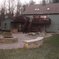 Photo Thumbnail #3: Patio; shows lighting at dusk