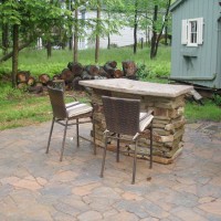 Photo Thumbnail #4: Concrete Bar top, with glass and fiber optics...