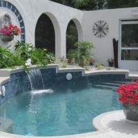 Photo Thumbnail #1: I designed and created our courtyard pool area...