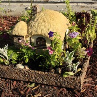 Photo Thumbnail #6: This little fairy cottage planter was a...