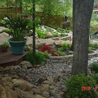 Photo Thumbnail #17: View of creek and shade garden from the deck