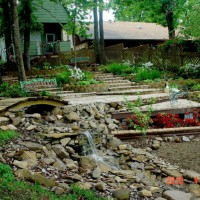 Photo Thumbnail #14: Middle falls and azaleas by the fire pit area