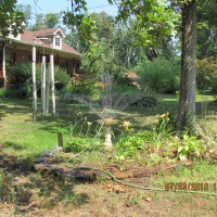 Photo Thumbnail #5: Southern water feature (sprinkler in bird bath!)