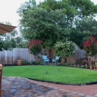 Photo Thumbnail #1: Flagstone patio overlooking the yard.