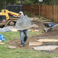 Photo Thumbnail #5: laying the flagstone