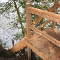 Photo Thumbnail #14: stairs to river almost completed