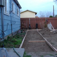 Photo Thumbnail #6: Borders up for the pea gravel walkway through...