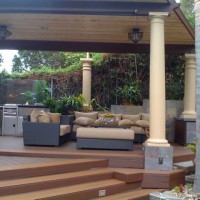 Photo Thumbnail #4: Outdoor kitchen and garden.