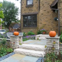 Photo Thumbnail #3: Cutstone columns and steps at front door