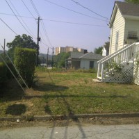 Photo Thumbnail #2: front yard on corner lot--side view from street