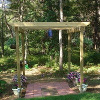 Photo Thumbnail #1: Our pergola after my husband built it. We are...