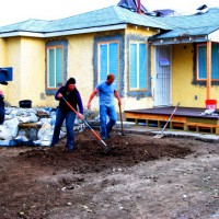 Photo Thumbnail #16: Installing the recycled tire driveway