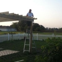 Photo Thumbnail #28: This is me adding the lattice roof to the...