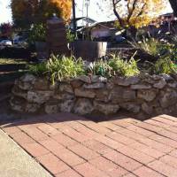 Photo Thumbnail #3: My first urbanite retaining wall/flowerbed.