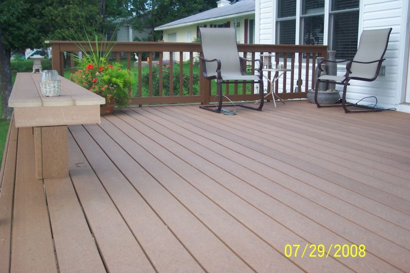 Composite lumber deck