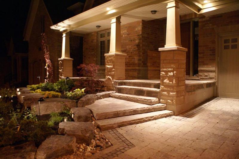 Front Yard Entry With Stone