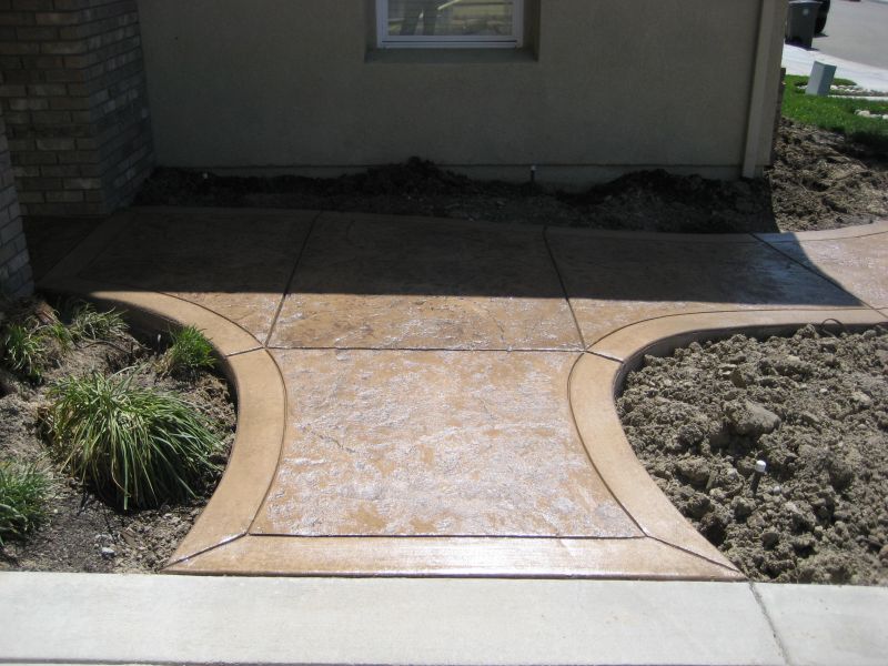 Stained and Stamped Concrete Together