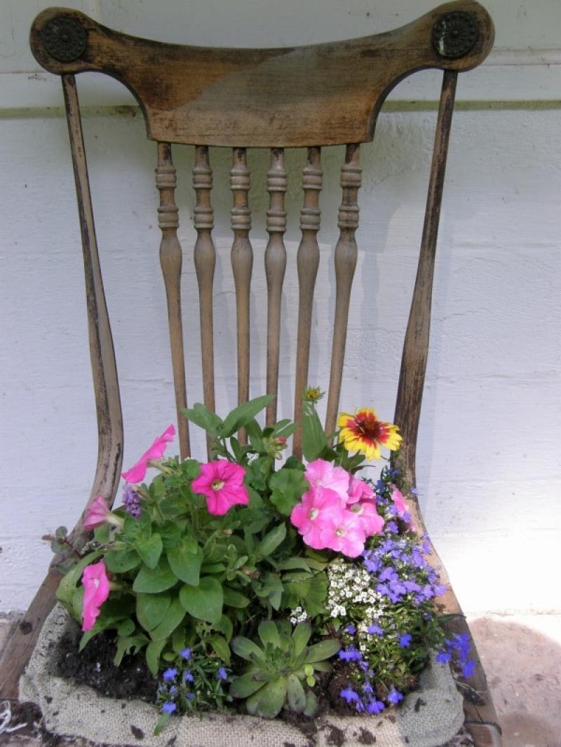 Chair Flower Planter Chair Flower Planter