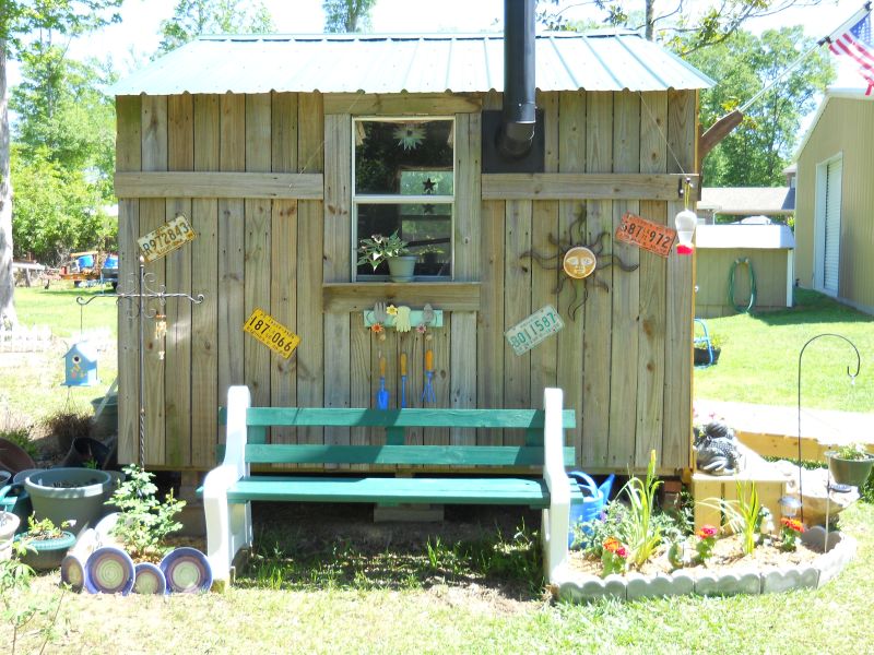 Bench Seating area in the yard