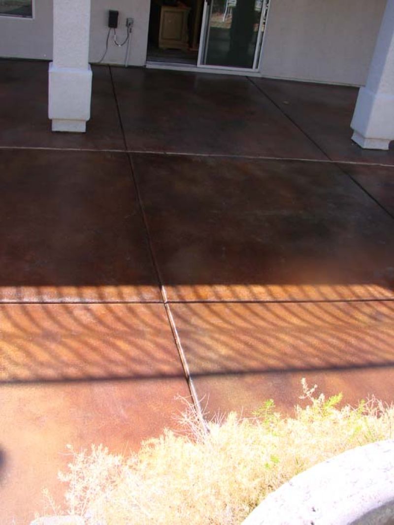 Acid Treated Concrete Patio