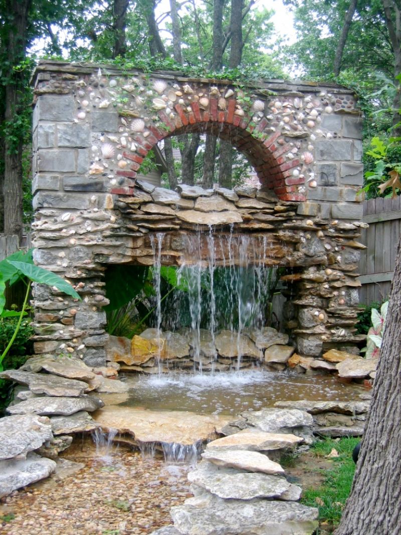 15 foot tall water feature