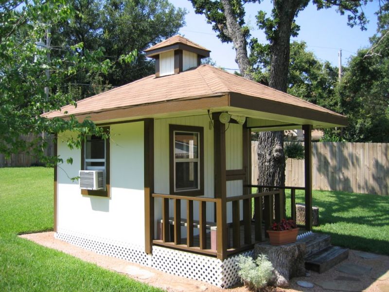 Kids Playhouse turned garden shed