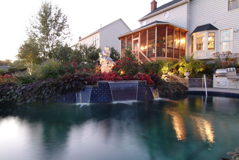 Flower and Plant beds at the pool edge