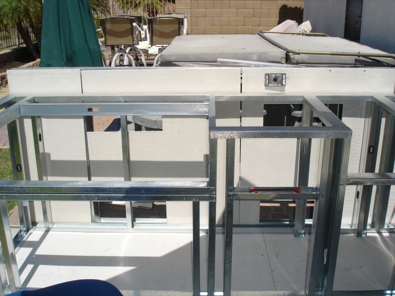 Outdoor Kitchens Steel Studs or Concrete Blocks Yard Ideas