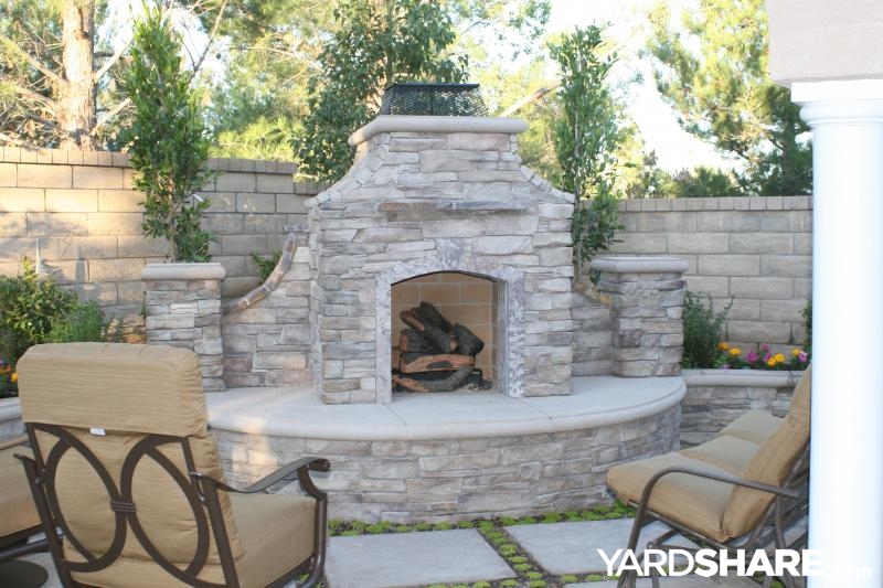 California Dreamin fireplace and outdoor living room